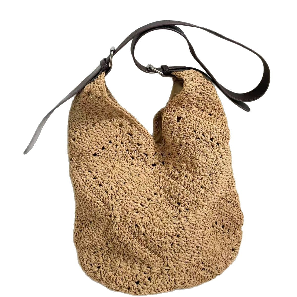 Women's Artistic Woven Leather Strap Mori Seaside Bags