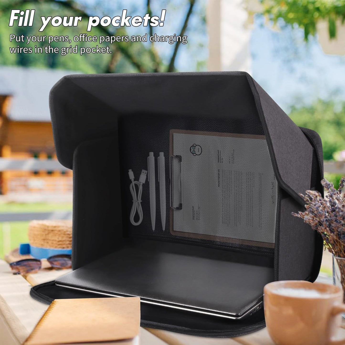 Visor Computer Privacy Cover Foldable Portable Laptop Bag