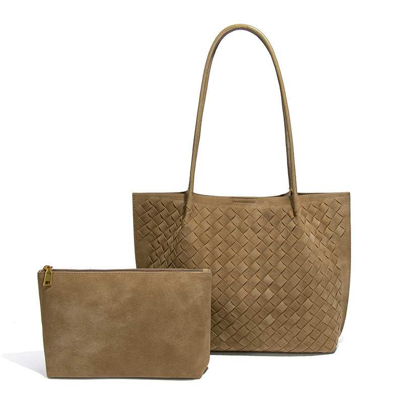 Women's Capacity Retro Woven Korean Style Trendy Tote Bags