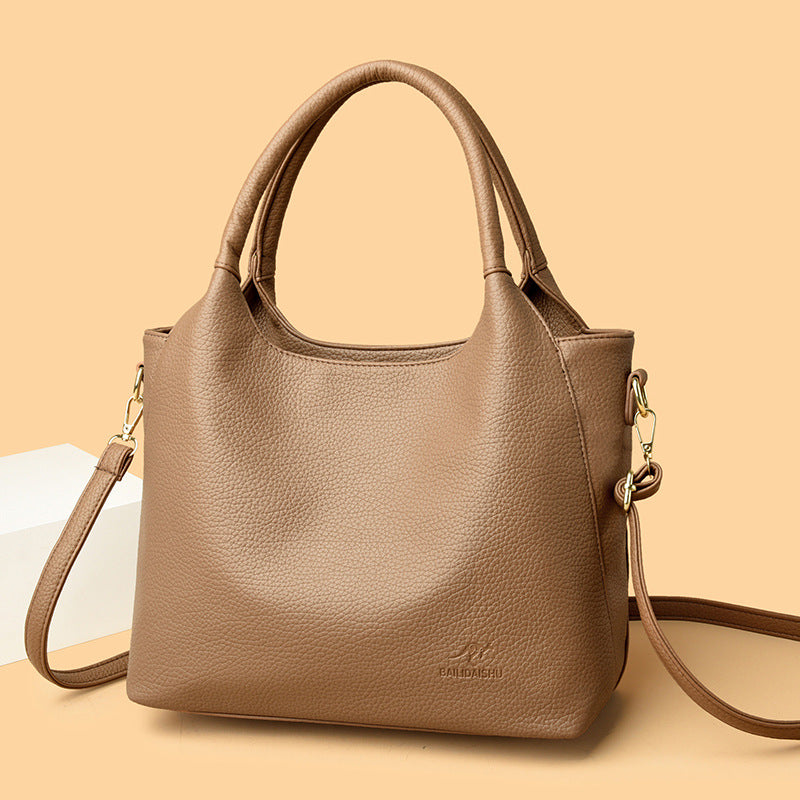Women's Leather Pattern Fashion Simple Commuter Vegetable Basket Women's Handbag