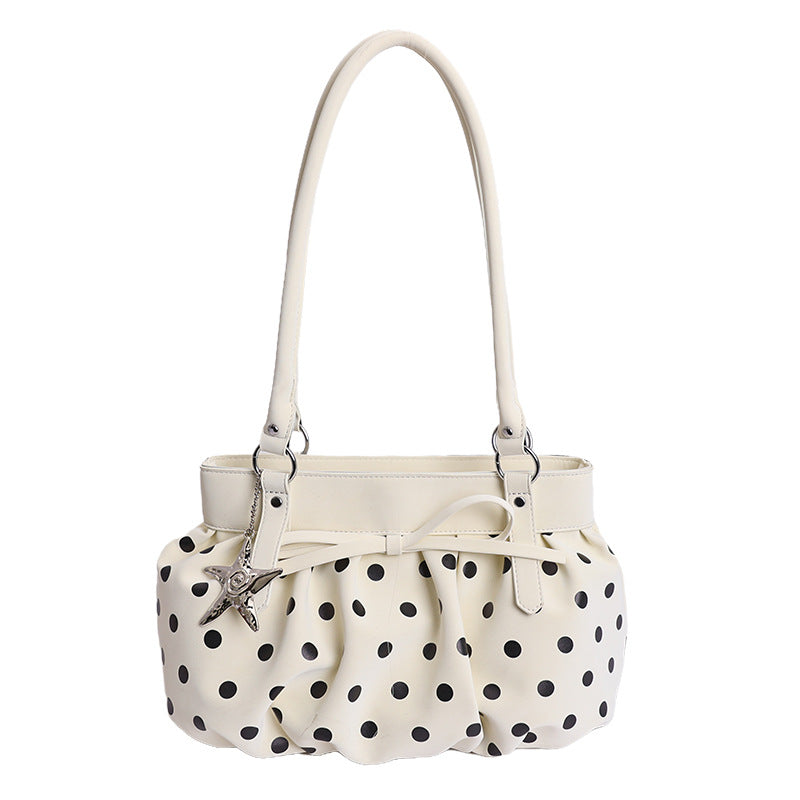 Women's Fresh Bowknot Polka Dot Fashion Underarm Bags