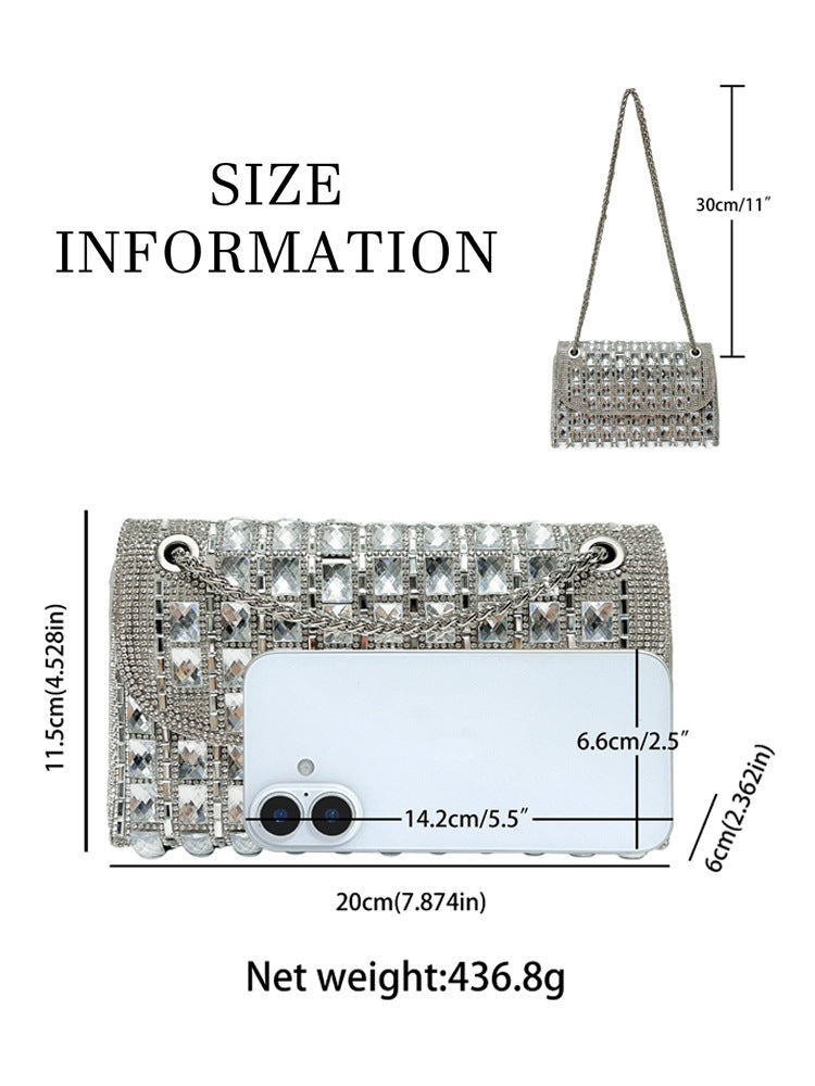 Women's Fashion Diamond Hand Exquisite Underarm Dinner Bag