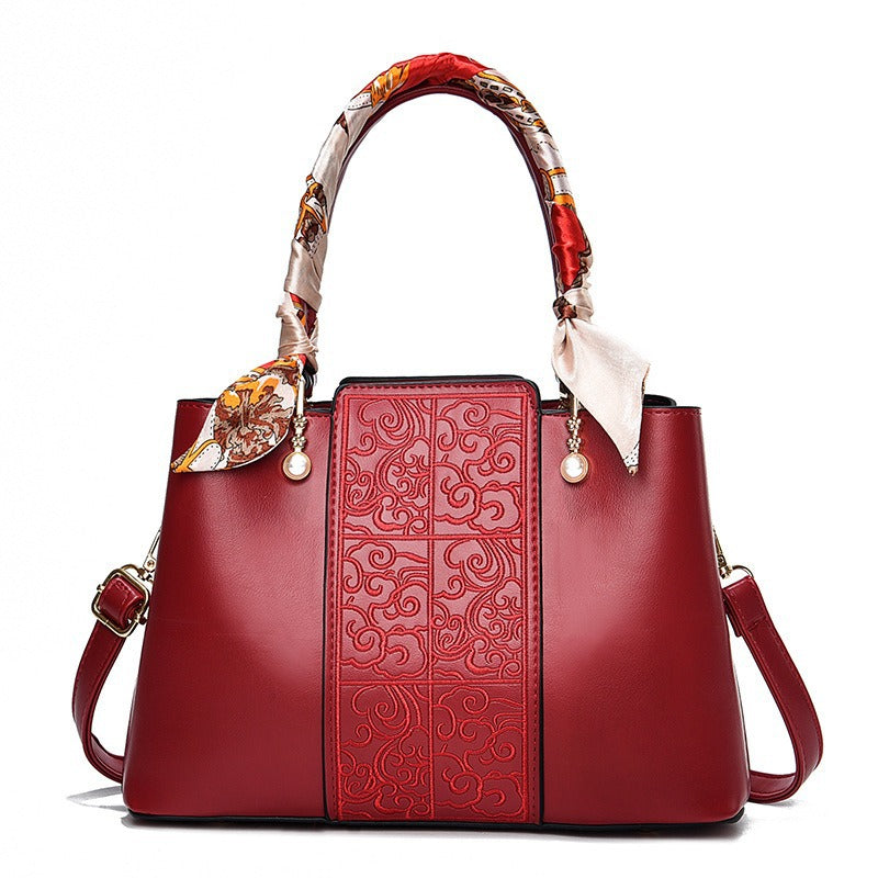 Bridal Wedding Embroidery Elegant High-grade Mom Large Women's Shoulder Bag