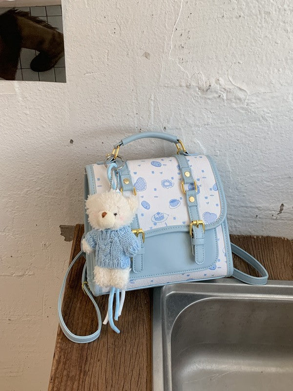 Trendy Women's Preppy Style Bear Fashion Backpacks