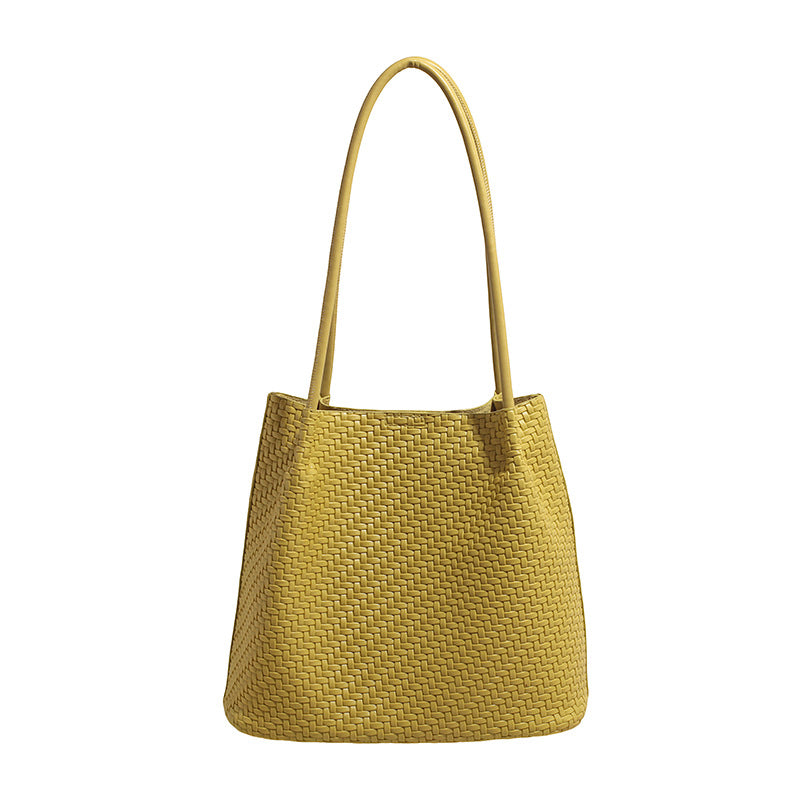 Women's Woven Style Trend Fashion Spring Western Simple Large Capacity Women's Shoulder Bag