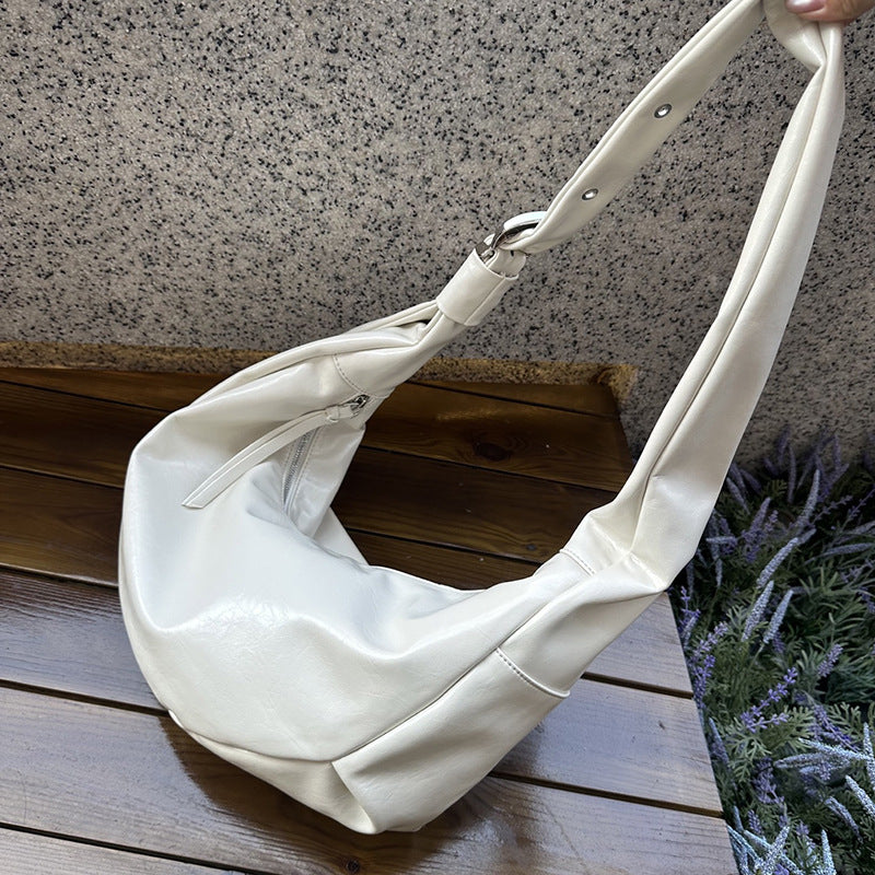 Women's Ge Trendy Large Pin Soft Leather Capacity Shoulder Bags