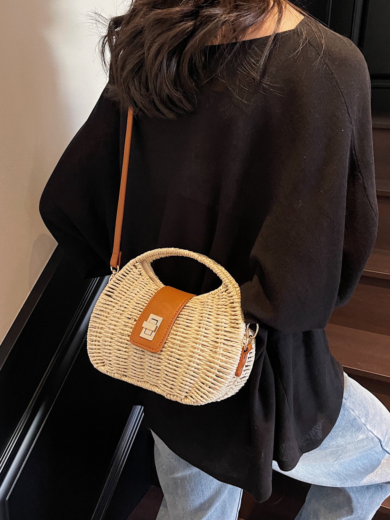 Women's Bohemian Grass Fashion Woven Seaside Holiday Bags