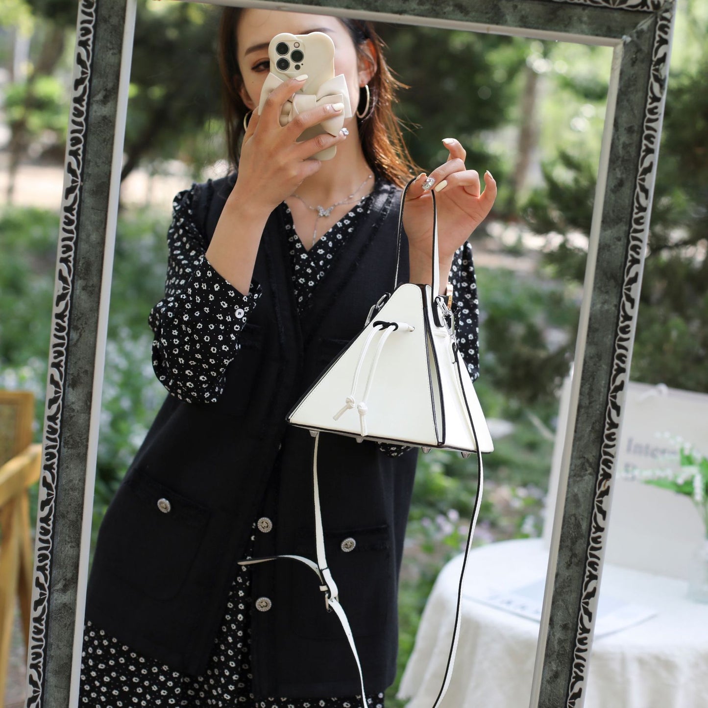 Creative Women's Spring Fashion Triangle Rhombus Bags