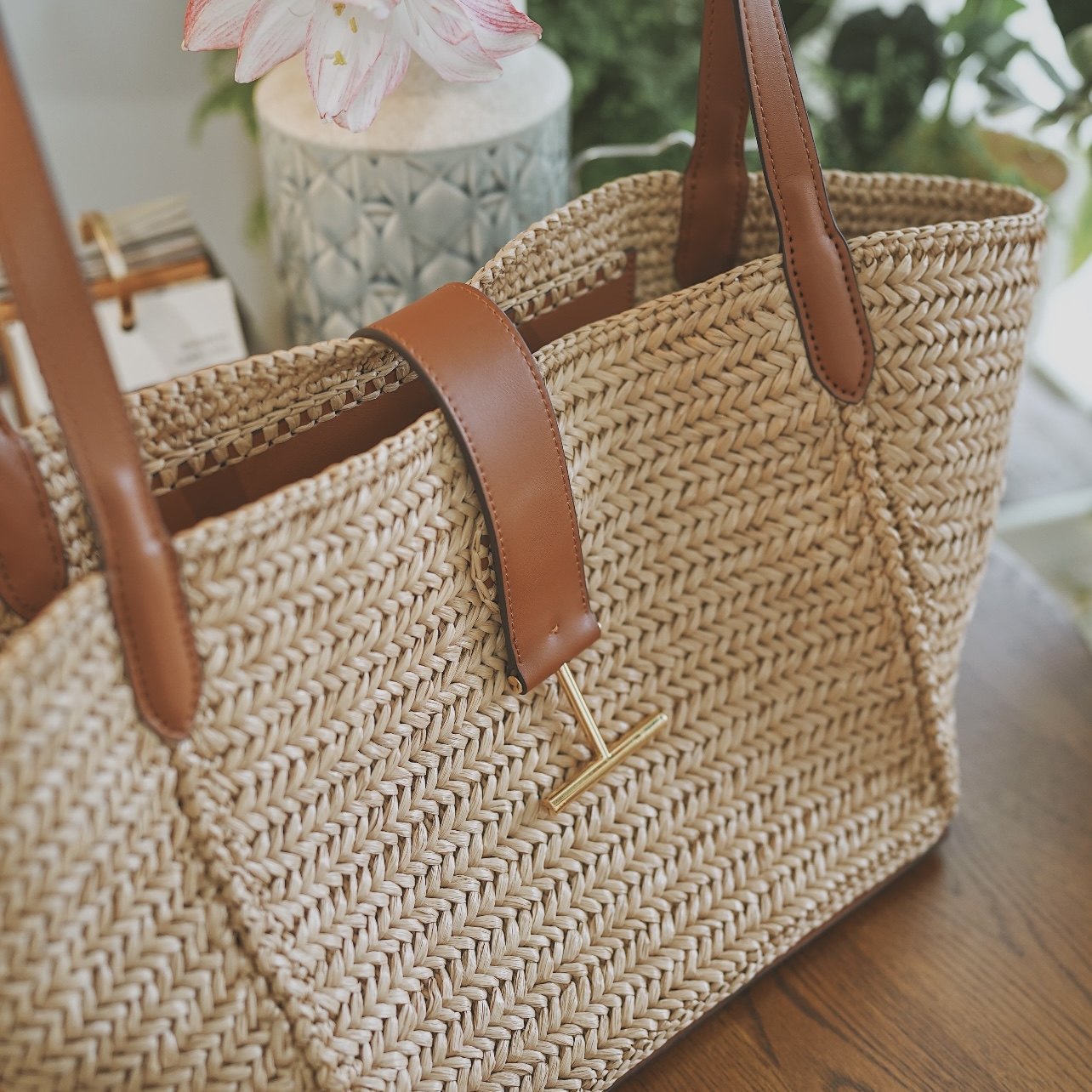 Women's Woven Large Capacity Vacation Beach Vegetable Bags