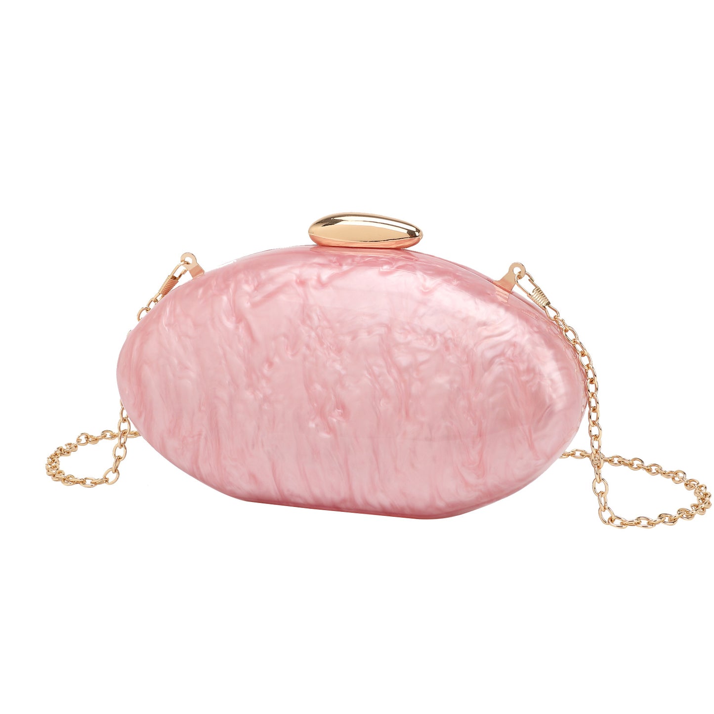 Women's Oval Shell Goose Egg Acrylic Fashion Dinner Bag