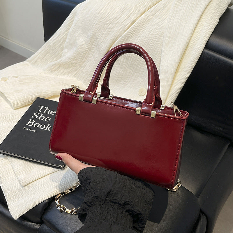 Women's Spanish Magneta Texture Advanced Mini Small Square Bags