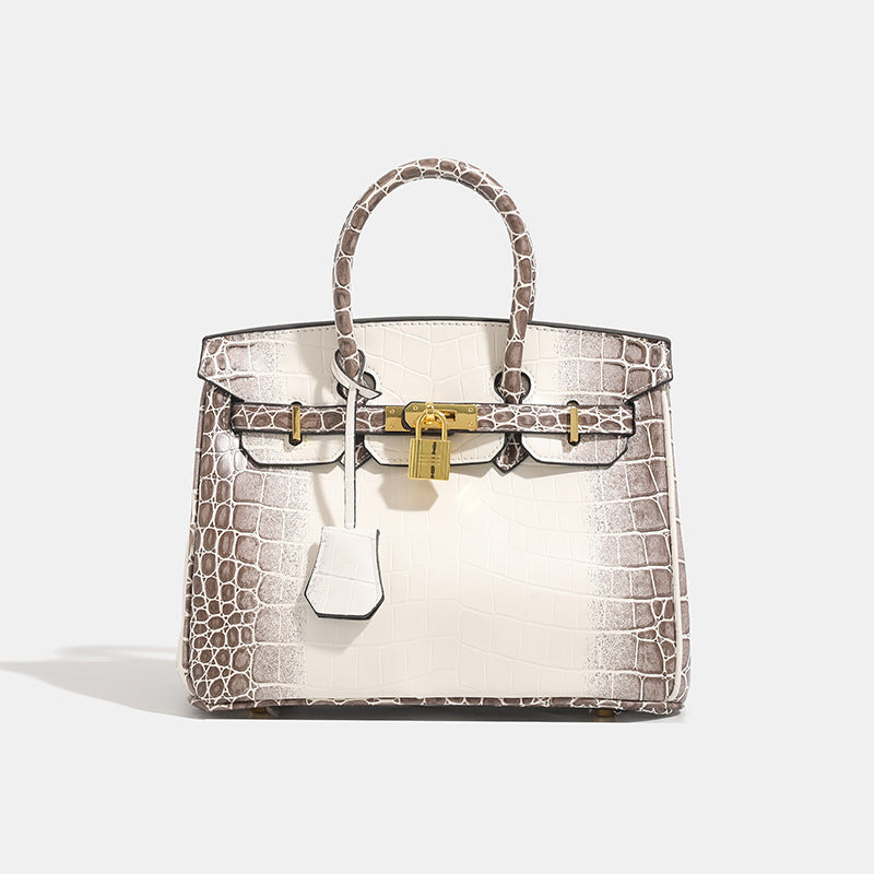 Women's Crocodile Pattern Light Luxury Large Capacity Women's Messenger Bag