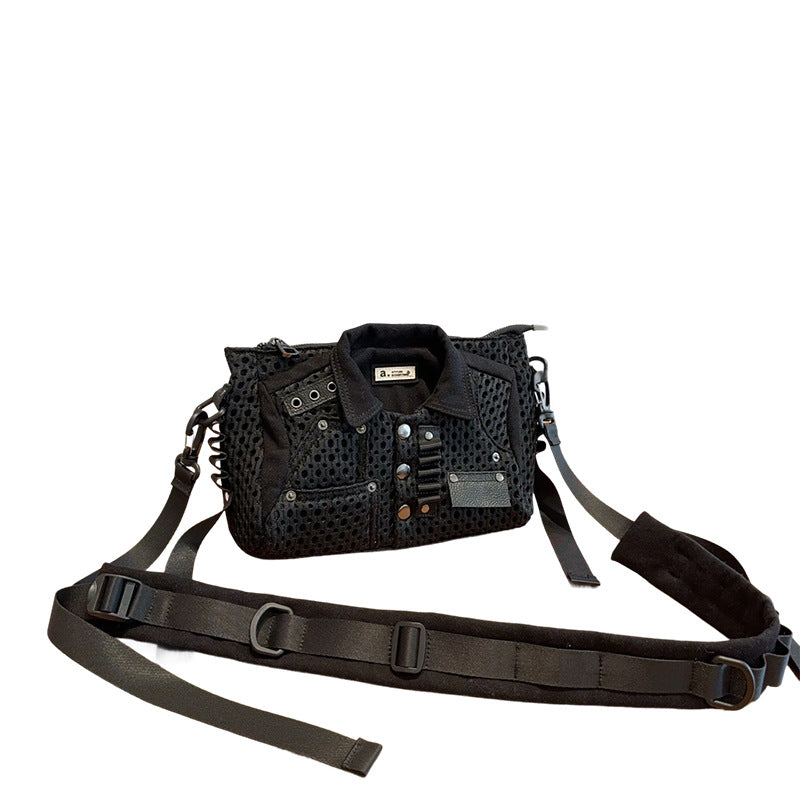 Women's Trendy Mesh Clothes Personality Wide Strap Women's Messenger Bag