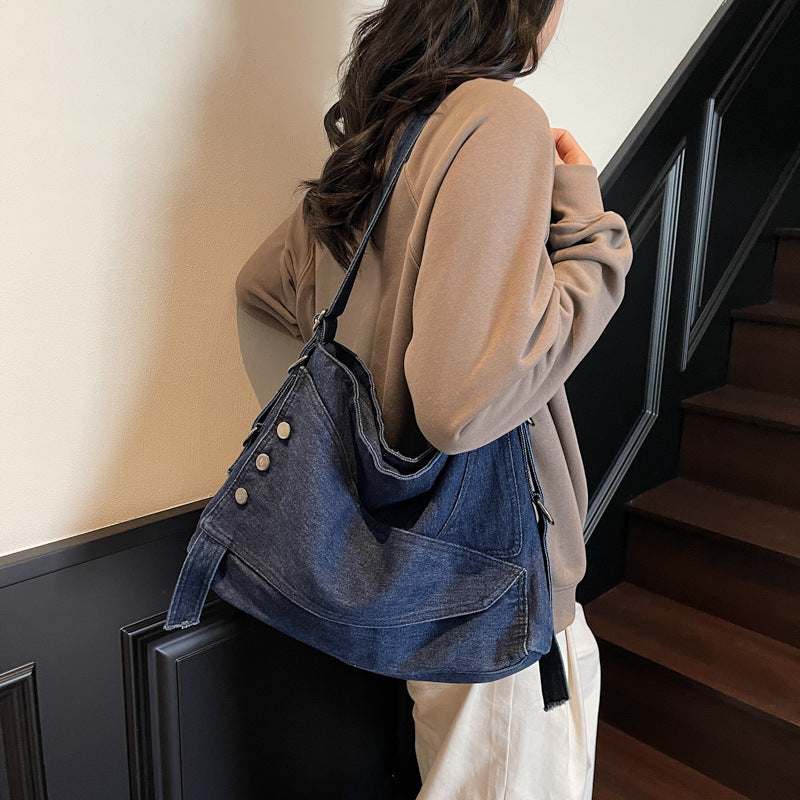 Denim Female Western Style Large Capacity Women's Shoulder Bag