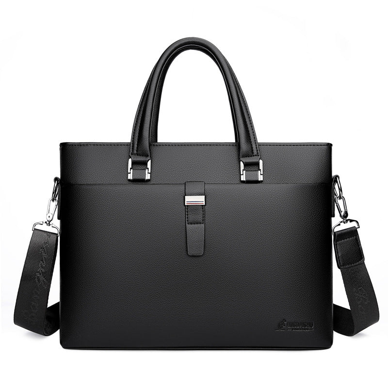 Men's Large Capacity Leather Business Commuter Computer Men's Tote