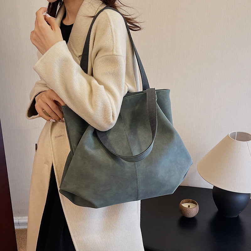 Women's Leather Commuter Underarm Large Capacity Totes Leisure Bags