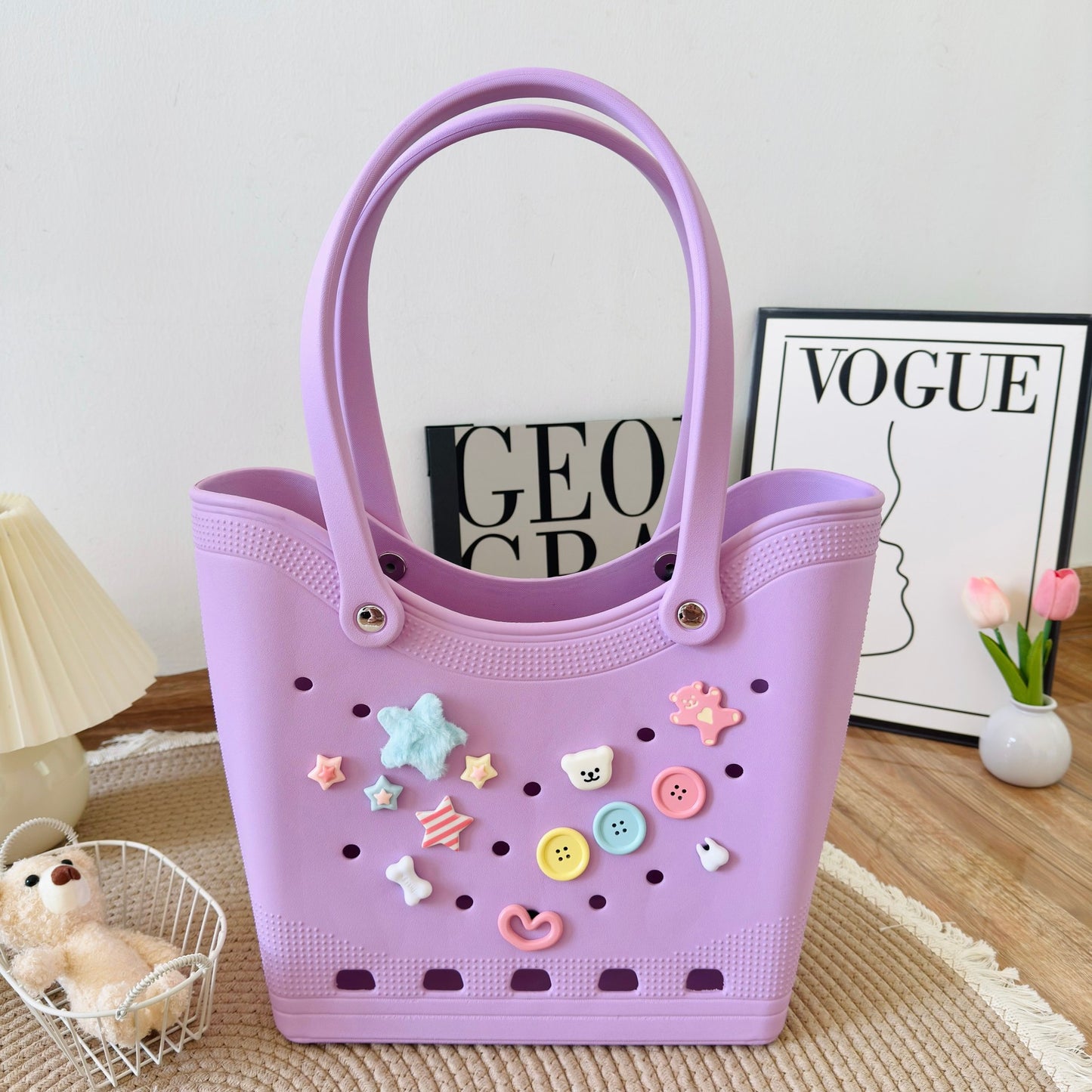 Hole Fashion Seaside Waterproof Beach Out Bags