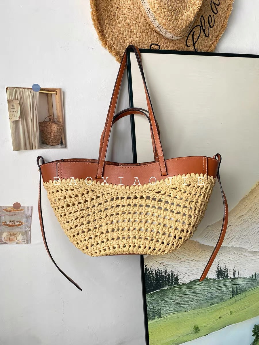 Wings Style Vacation Big Old Money Hand-woven Straw Women's Shoulder Bag