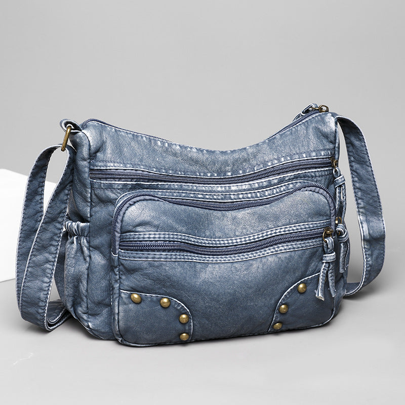 Women's Retro Fashion Wash Soft Leather Backpacks