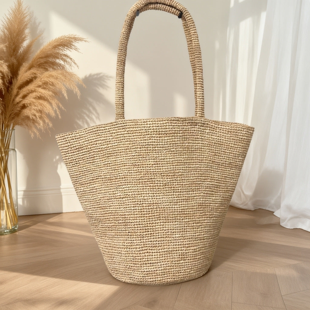 Women's Raffia Hand-woven French Large Capacity Straw Women's Shoulder Bag