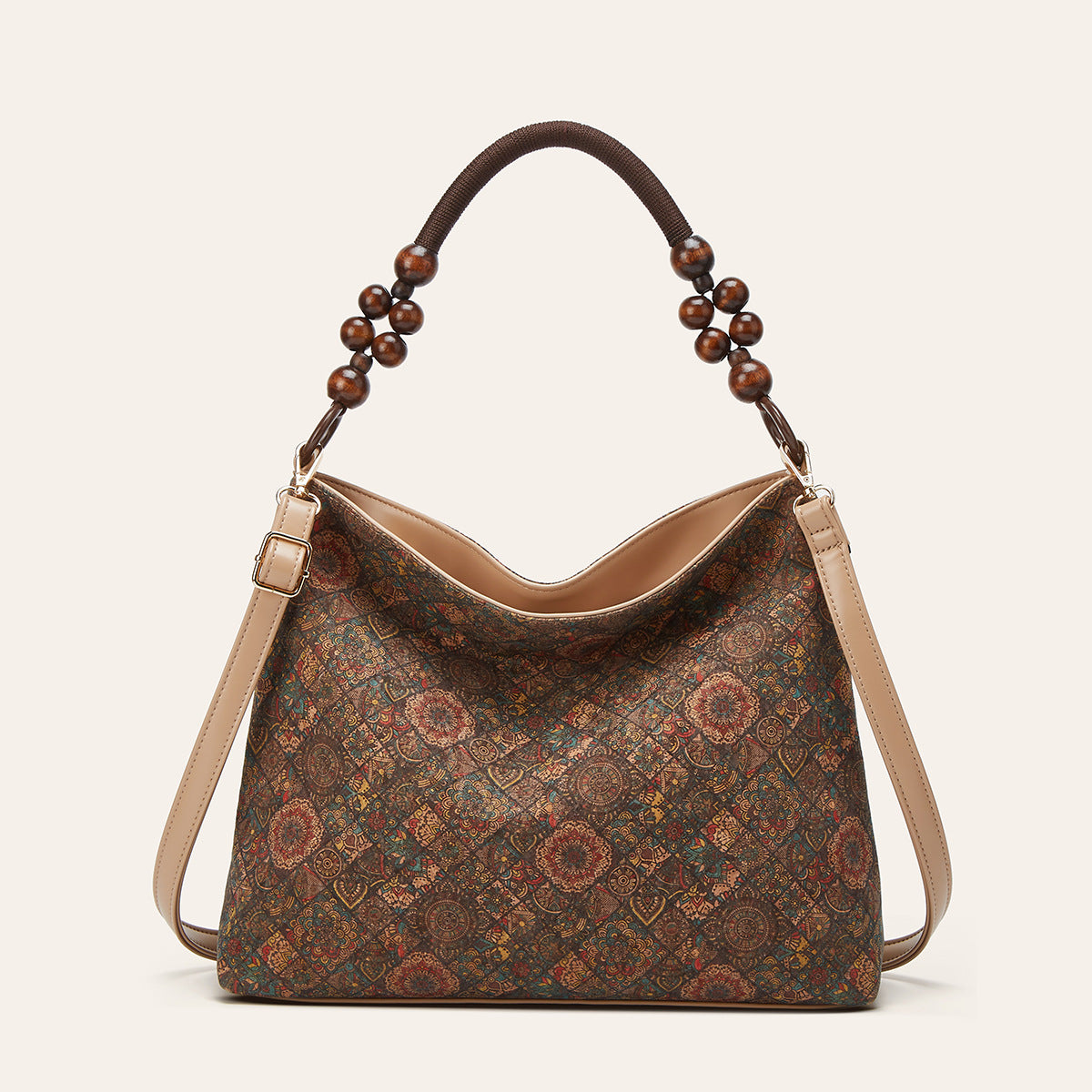 Graceful Retro Ethnic Print Tree Leather Handbags