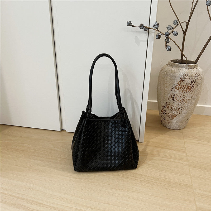 Women's Cabinet Korean Style Minority Fashion Parachute Portable Vegetable Basket Woven Leisure Backpack