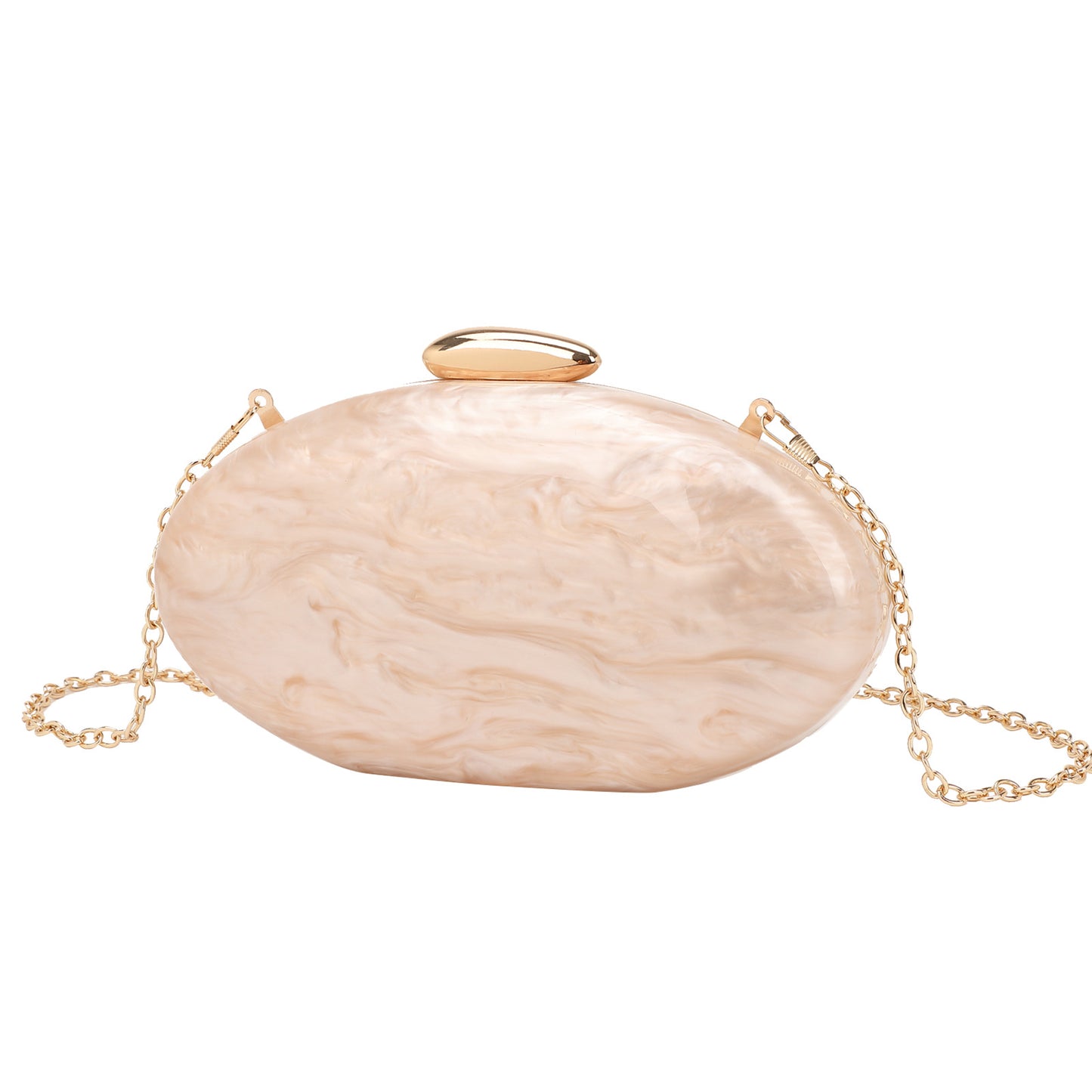 Women's Oval Shell Goose Egg Acrylic Fashion Dinner Bag