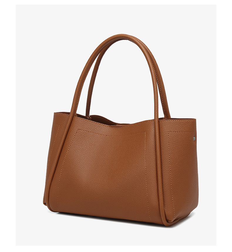 Women's Elegant Soft Leather Light Luxury Vegetable Basket Bags
