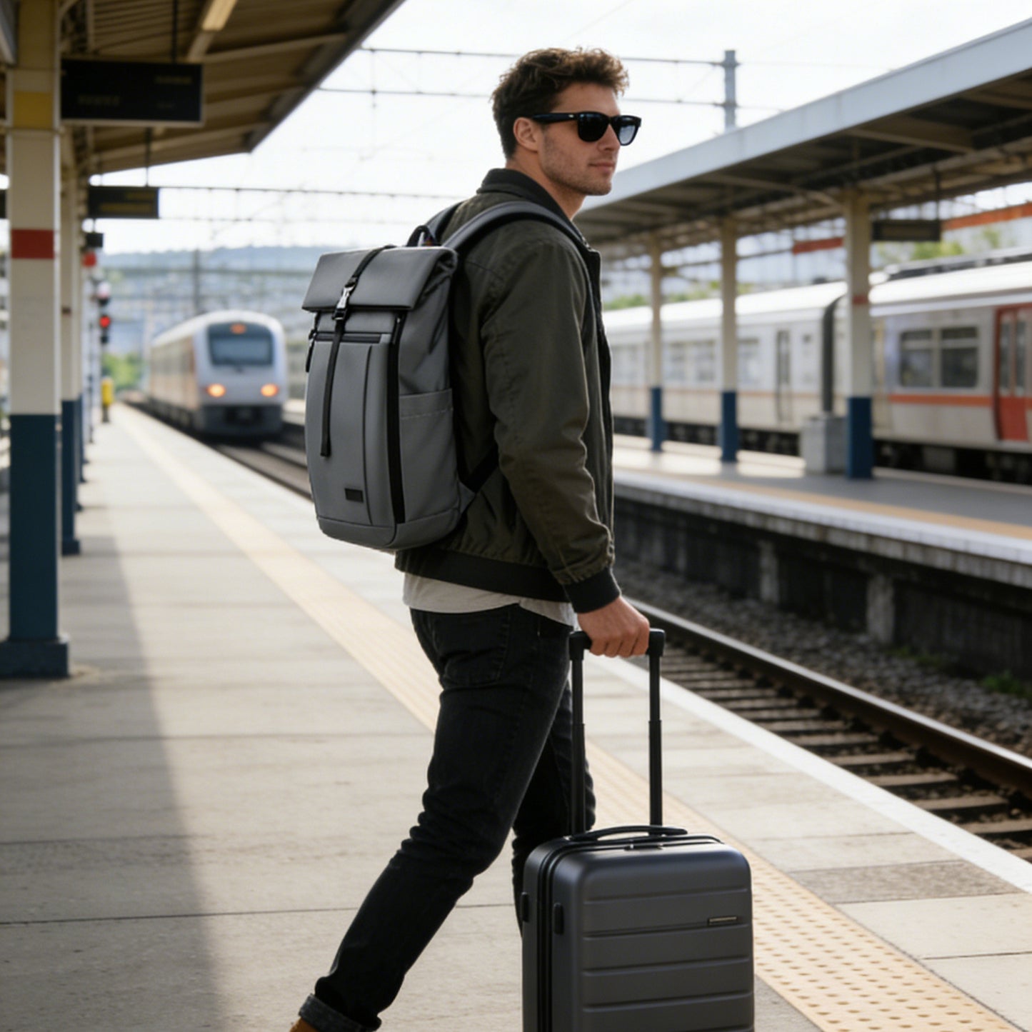 Men's Simplicity Fashion Korean Large Capacity Leisure Backpacks