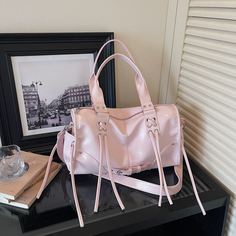 Women's Trendy Large Capacity Tassel Motorcycle Fashion Tote Bag