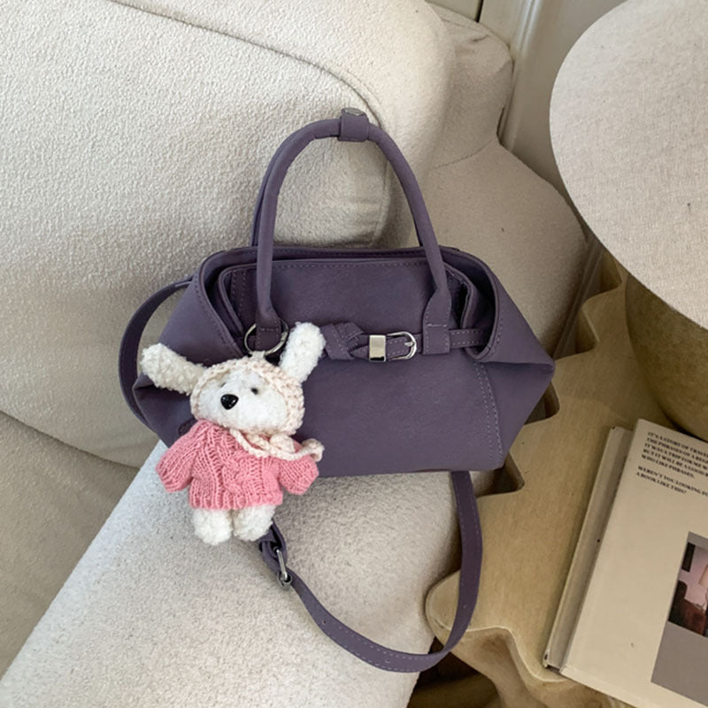 Women's Korean Style Simple Hand Holding Spring Advanced Texture Bucket Bags