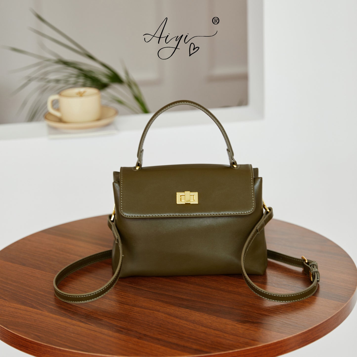 Women's Niche Soft Leather Textured Portable Stitching Small Square Bags