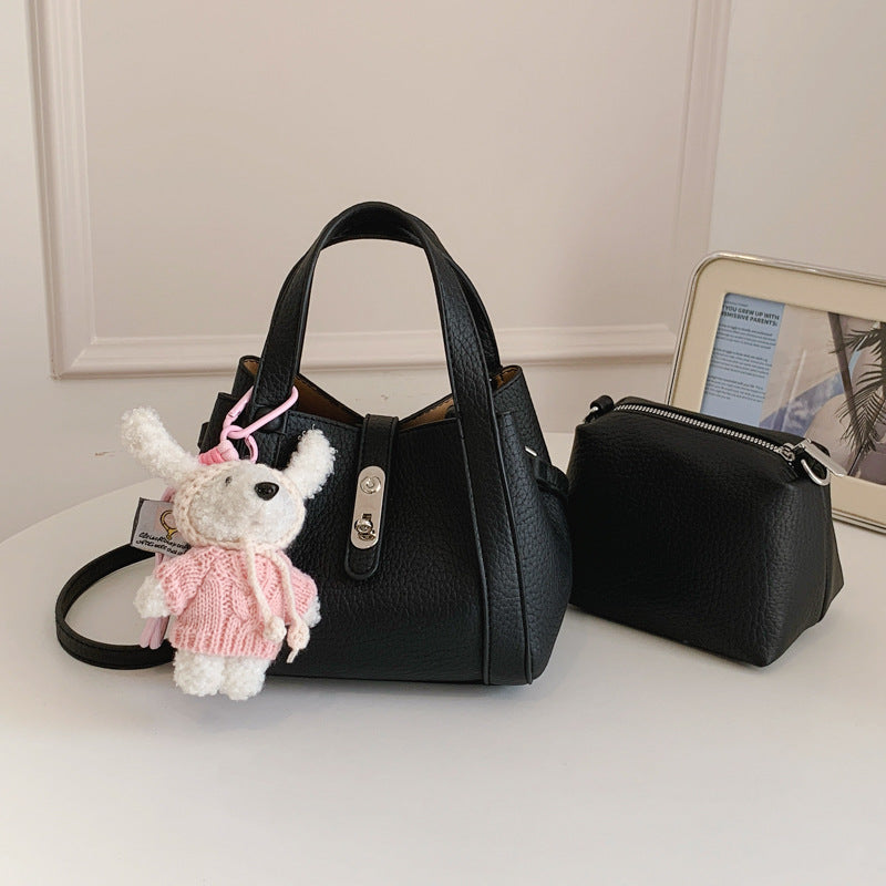 Fashion Large Capacity Litchi Pattern Underarm Bags