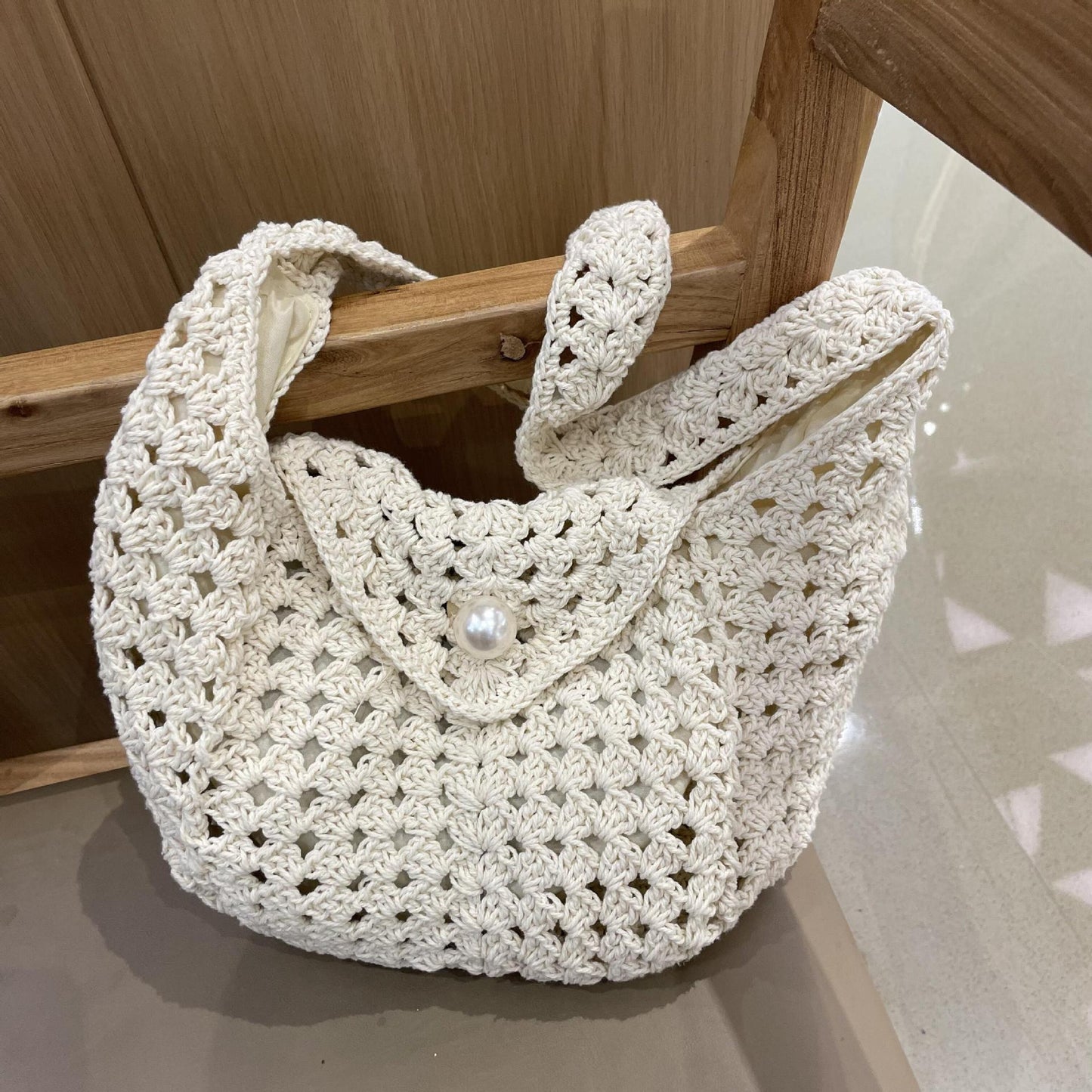 Idle Style Large Capacity Totes High-grade Woven Commuter Crocheted Postman Women's Messenger Bag
