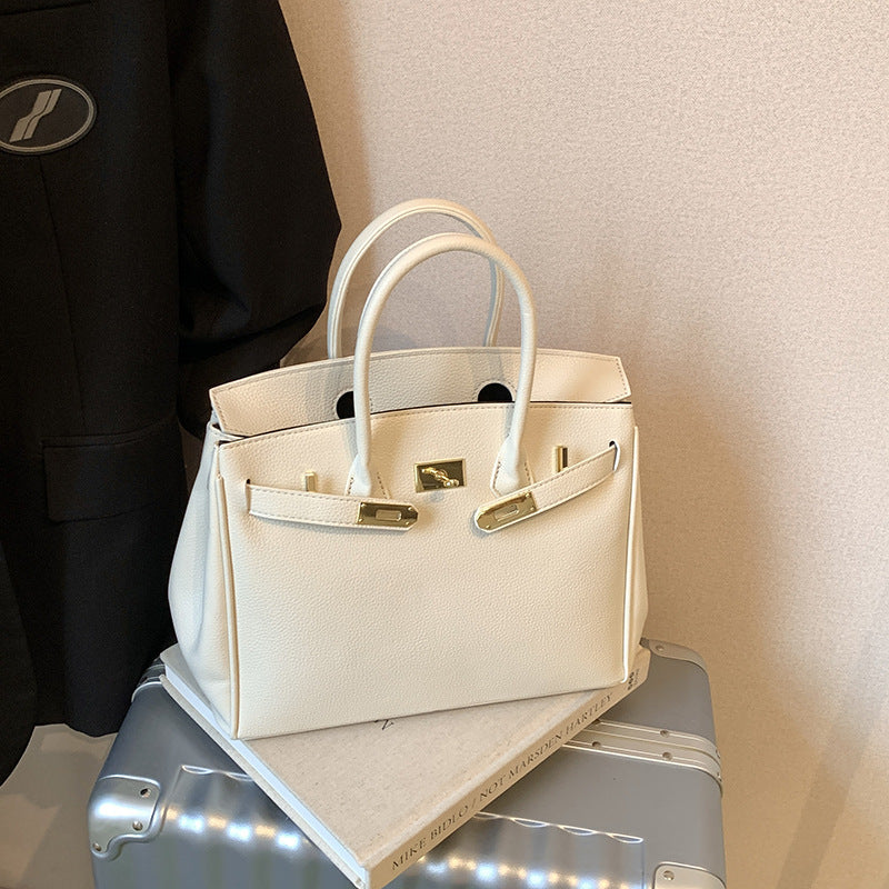Women's Winter Twist Fashionable Simple Lychee Pattern Lock