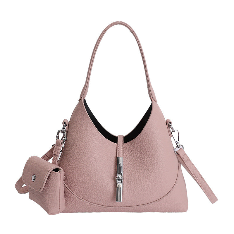 Women's Spring Korean Style Niche Contrast Color Lazy Temperament Bags