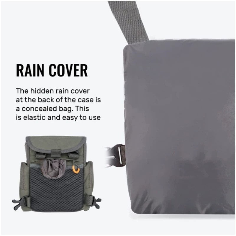 Dabbling Telescope Adjustable Double Tube Camouflage Outdoor Camouflage, Military Fan Bag