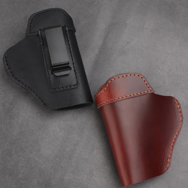 Pull Holster Short First Layer Cowhide Left Plug Right Invisible Outdoor Camouflage, Military Fan Bag