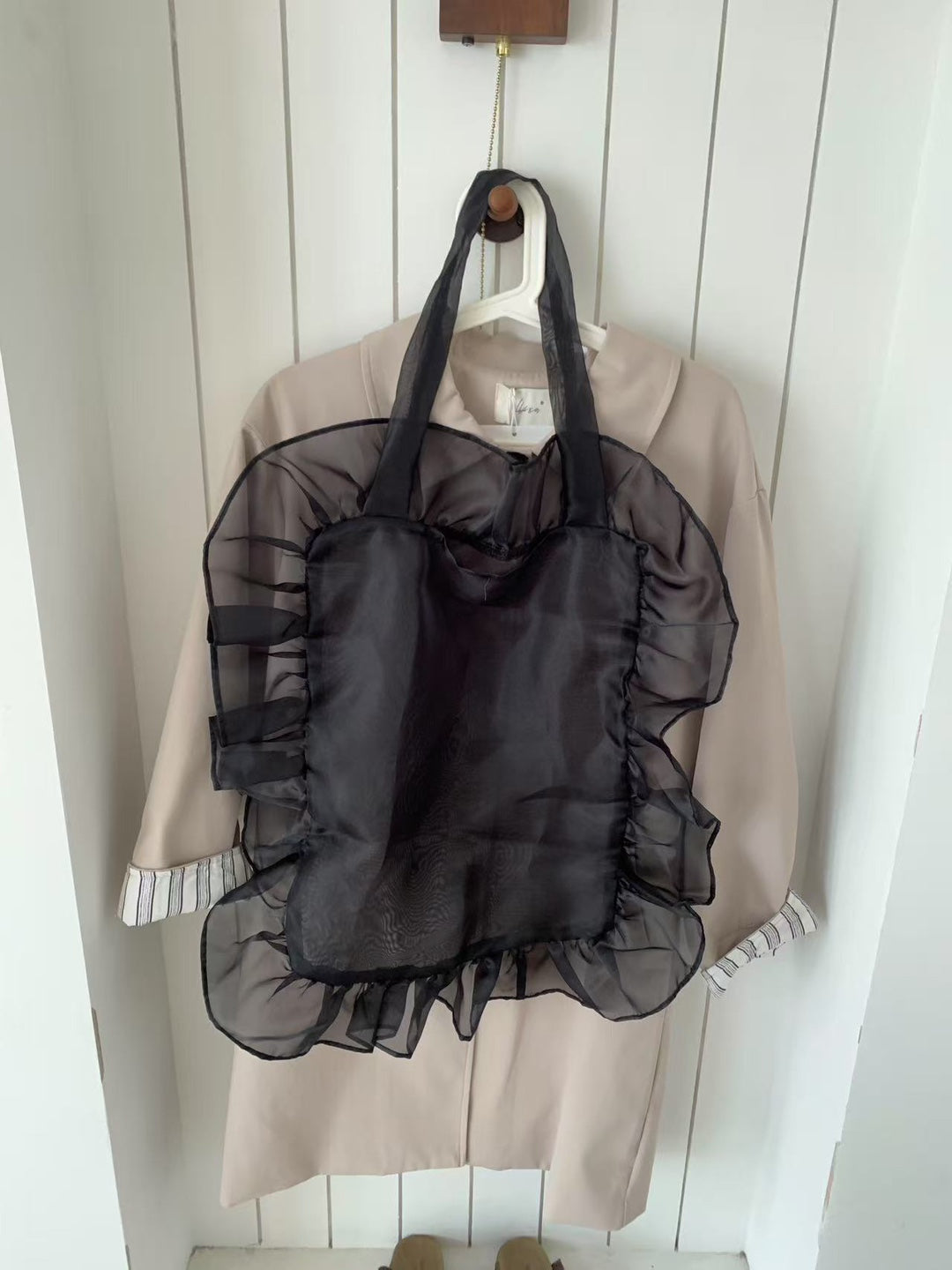 Women's Cloud Vintage Waterproof Nylon Fabric Pleated Women's Shoulder Bag