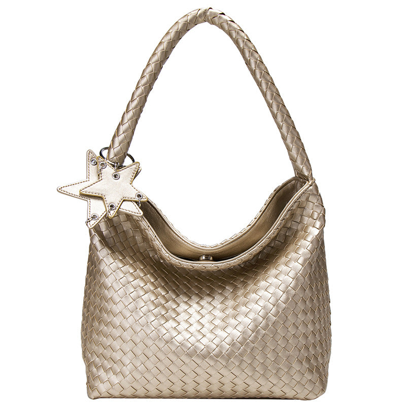 Women's Woven Large Capacity Commuter Underarm Portable Women's Handbag