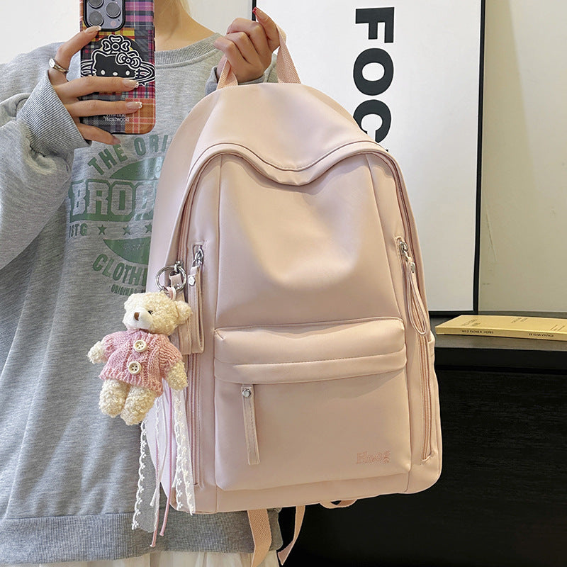 Sweet Style Milky White Pink Female Soft Good-looking Class Commuter Backpacks