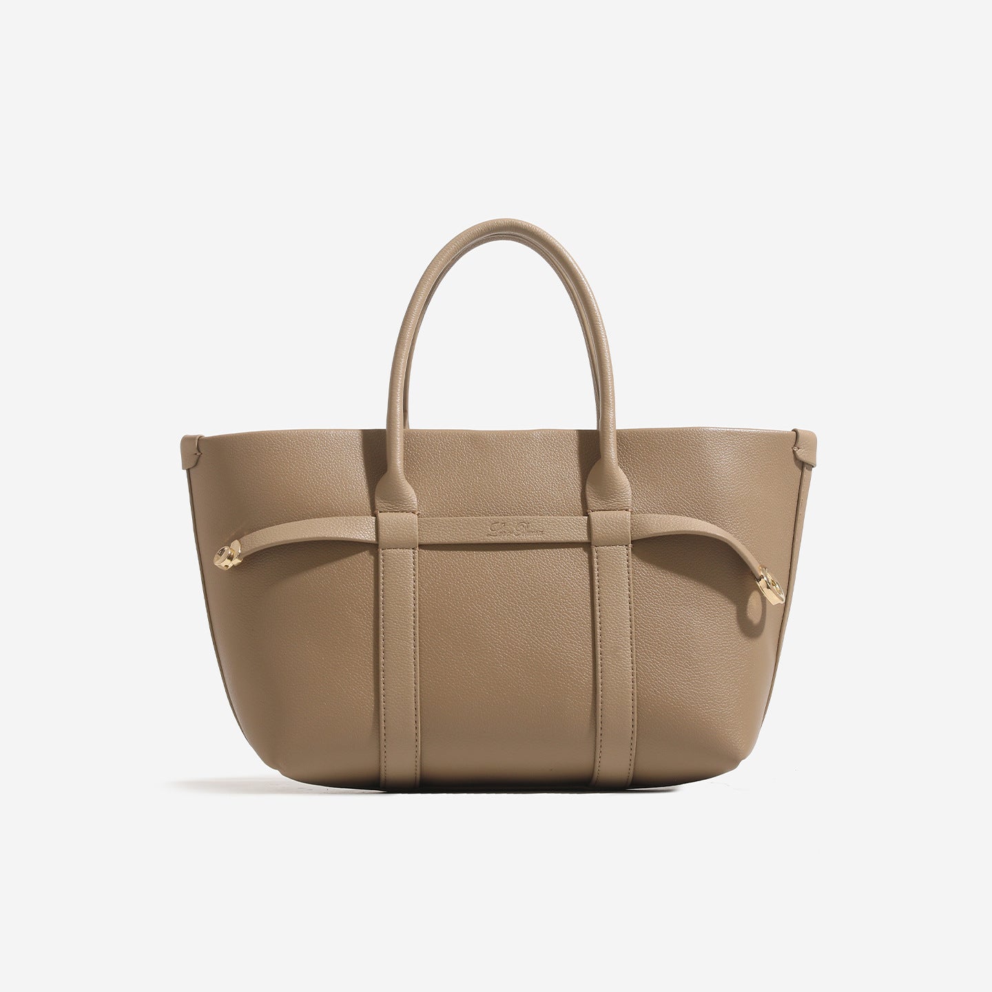 Women's Large Capacity Stitching Genuine Leather Vegetable Basket Commuter Fashion Women's Handbag