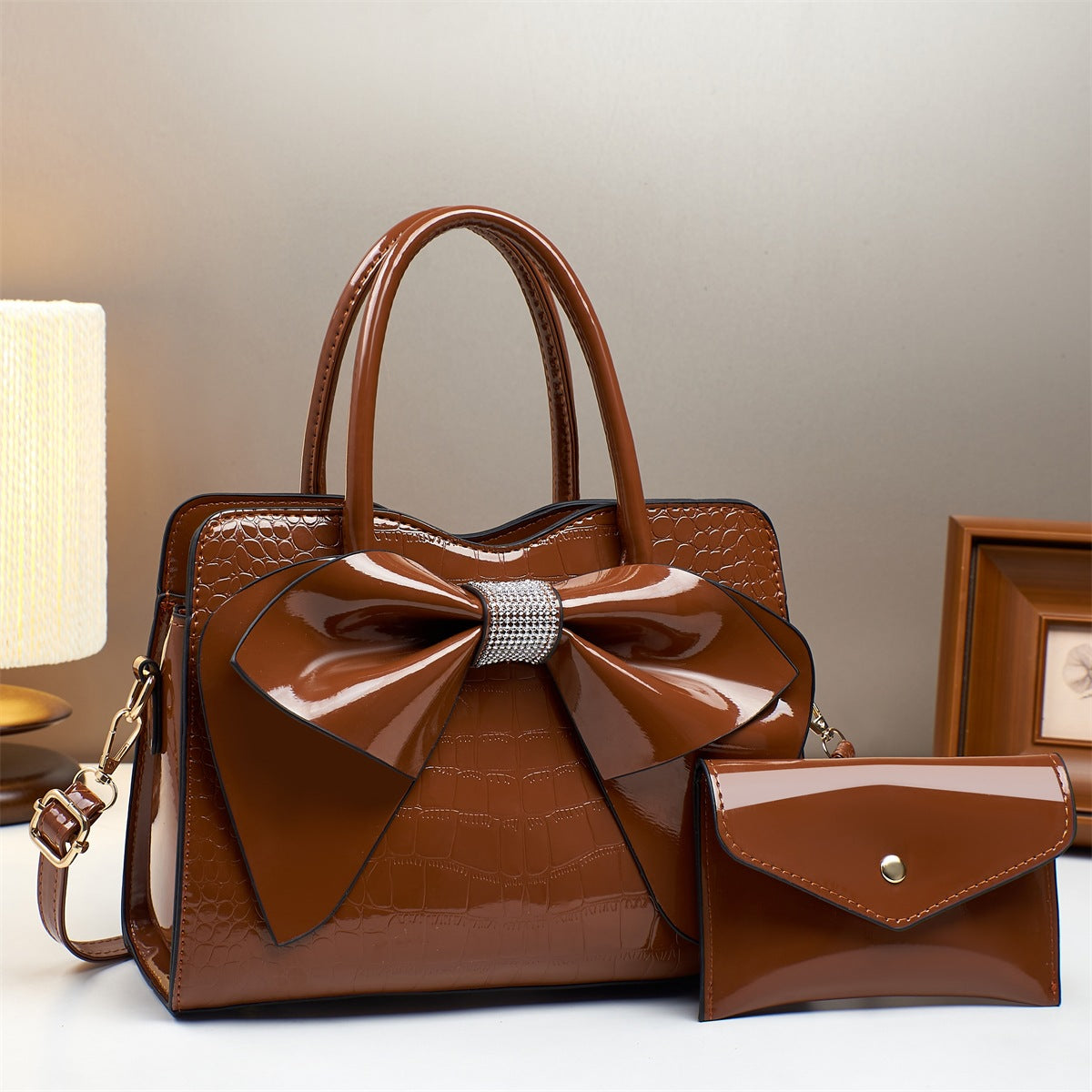 Comfortable Cool Innovative Attractive Two-piece Bow Women's Handbag