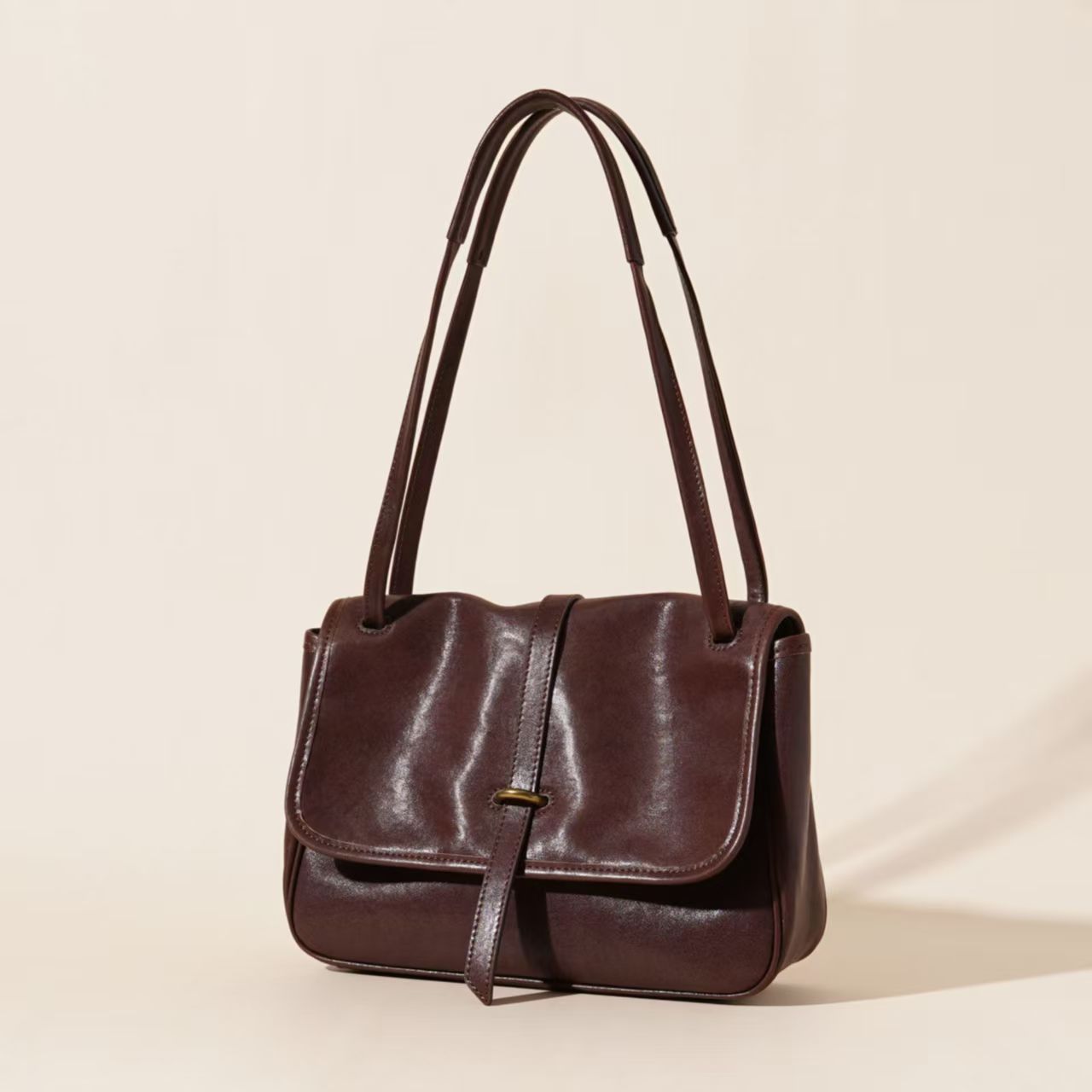 Vegetable Tanning Leather Niche Retro Commuter Large Bags