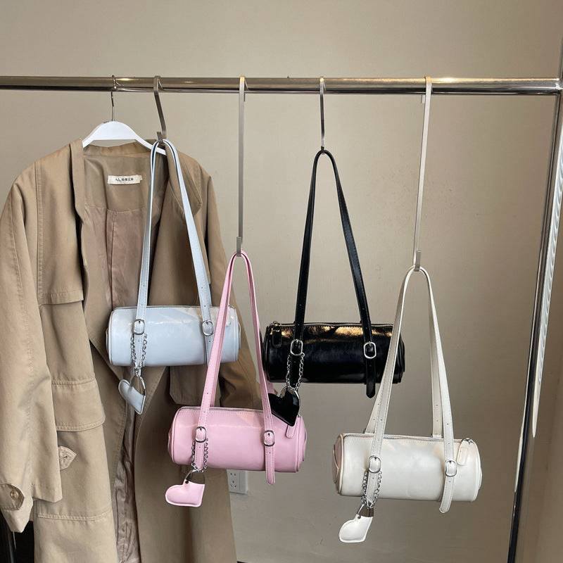 Fashion Cylinder Female Niche Trendy French Classic Women's Messenger Bag