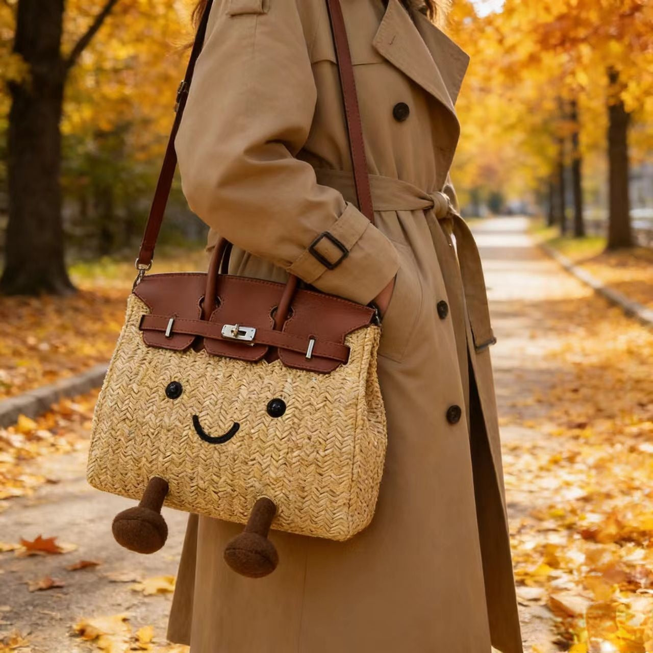 Cute Straw Pixie Fashion Portable Simple Bags