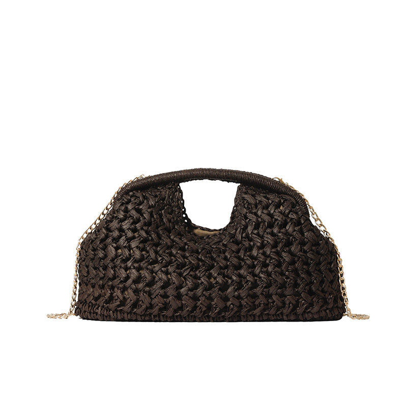Women's Knitted Straw Chain Stylish Good Texture Women's Shoulder Bag