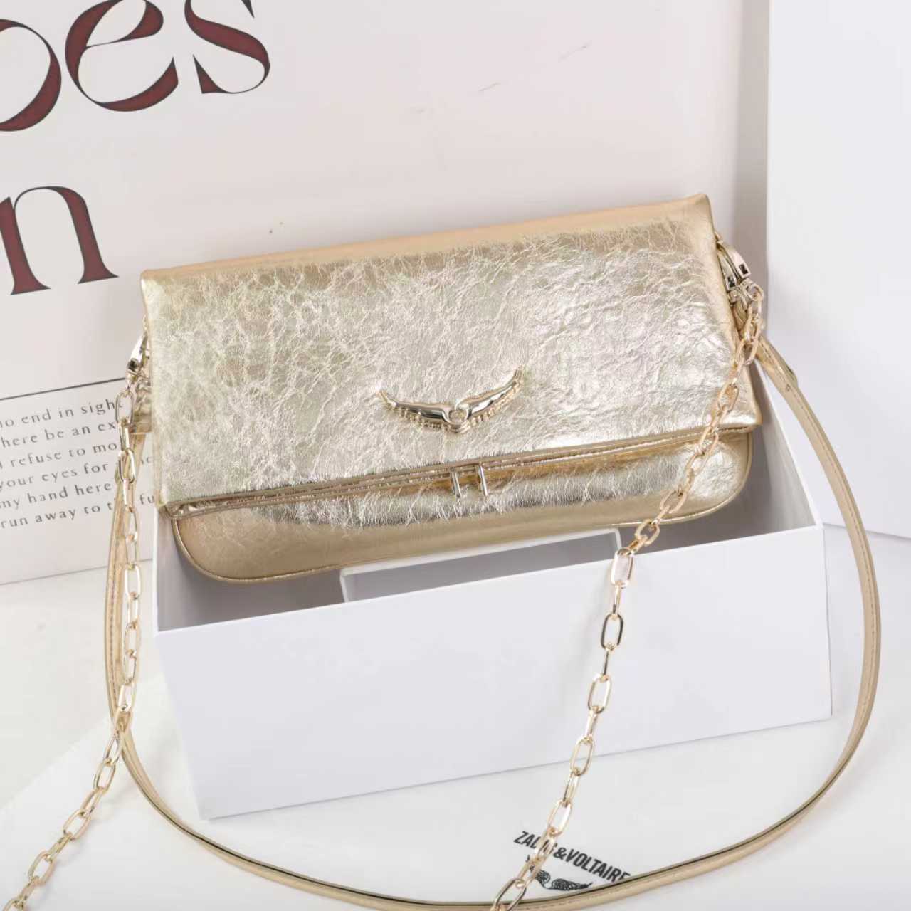 Fashion Diamond Wings Style Design Chain Ladies Bags