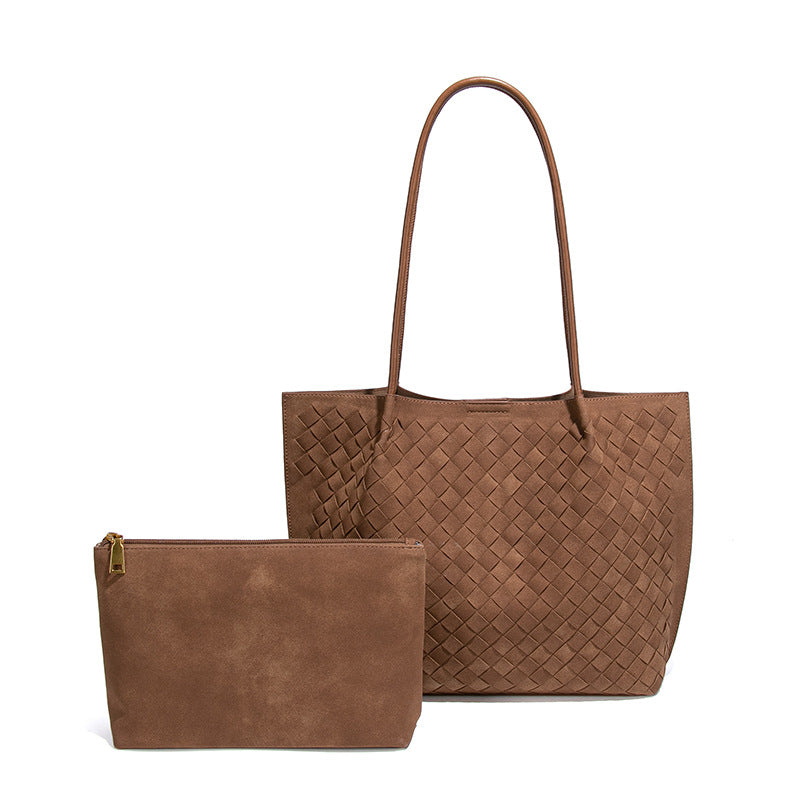 Women's Capacity Retro Woven Korean Style Trendy Tote Bags