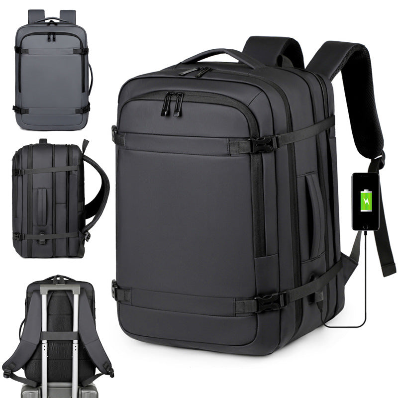 Men's Waterproof Derm Large Capacity Expansion Computer Business Backpack